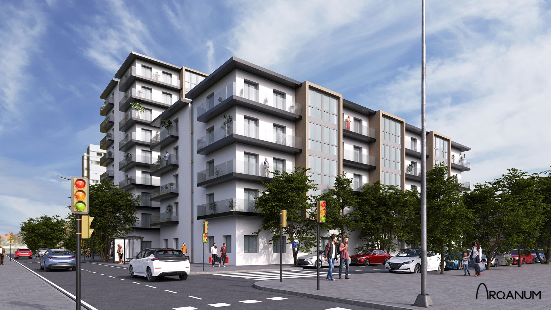Residential building in Sant Just Desvern, facade
